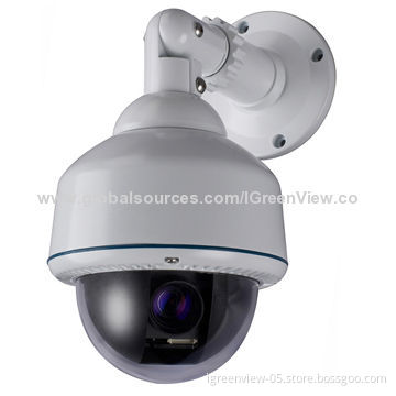 High Speed Dome Camera, 10X Optical Zoom, Wall Mount Bracket, 1/3" Sony Effio-E CCD 600TVL